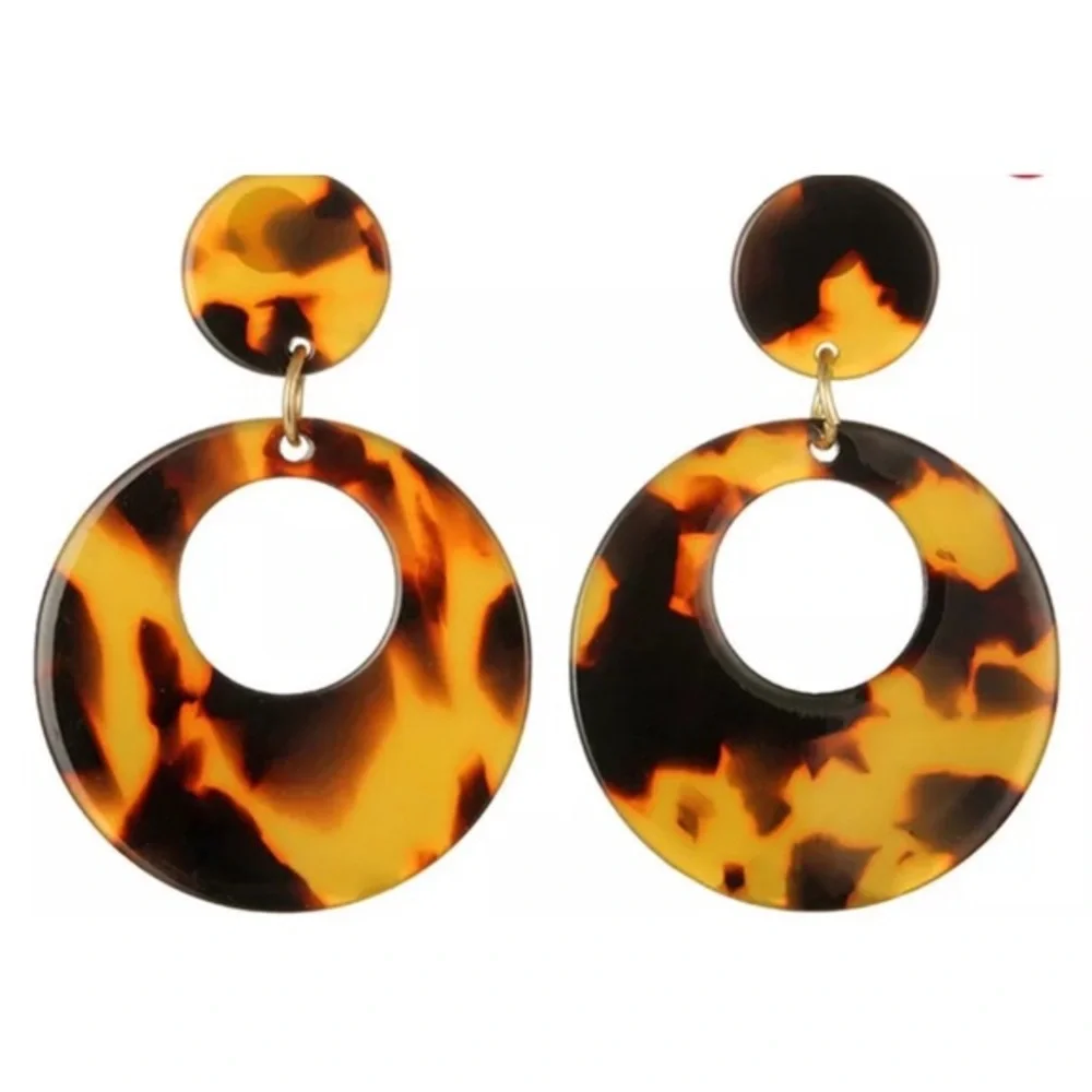✨HP✨”Julia” Acrylic Earrings-Tortoise Shell‎